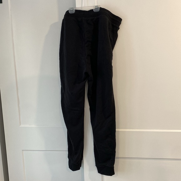 ADIDAS black French terry sweatpants joggers white logo XXL pants - Picture 5 of 5